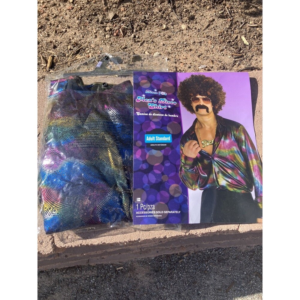 New in Package Amscan Men’s Disco Shirt Disco 70’s Adult Standard Halloween